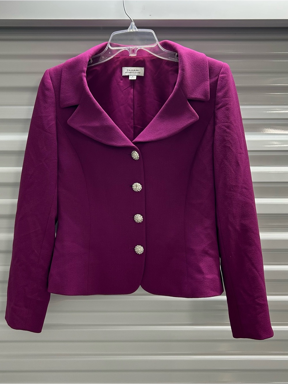 Tahari Fitted Purple Blazer Jacket